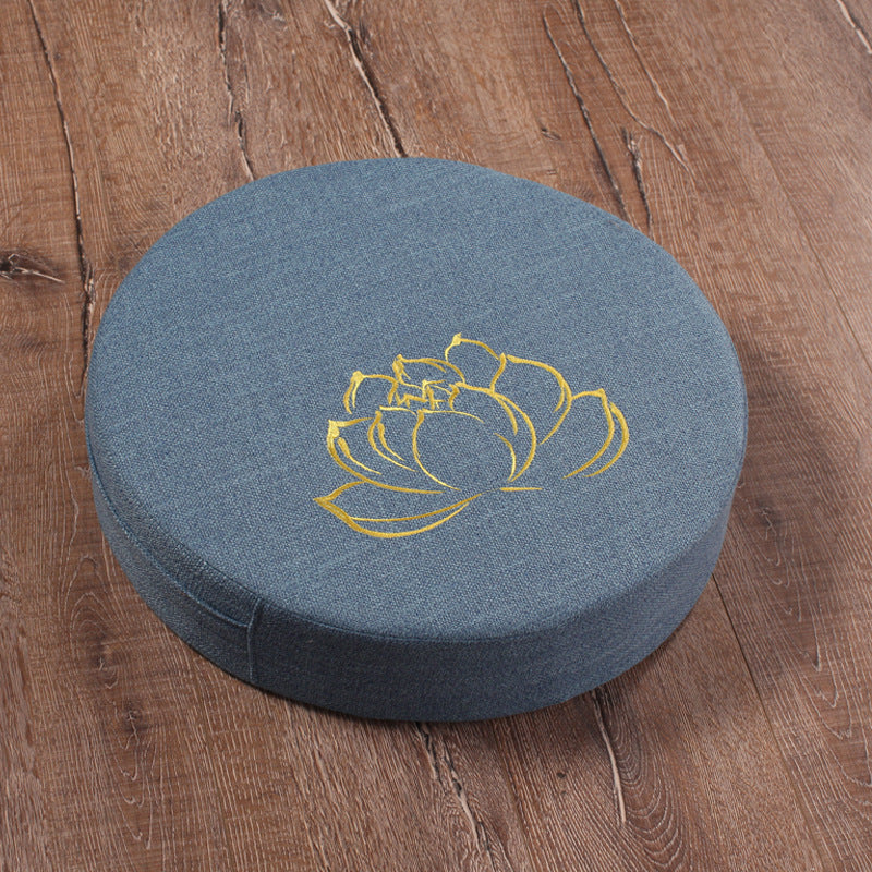 Embroidered Lotus Meditation Cushion