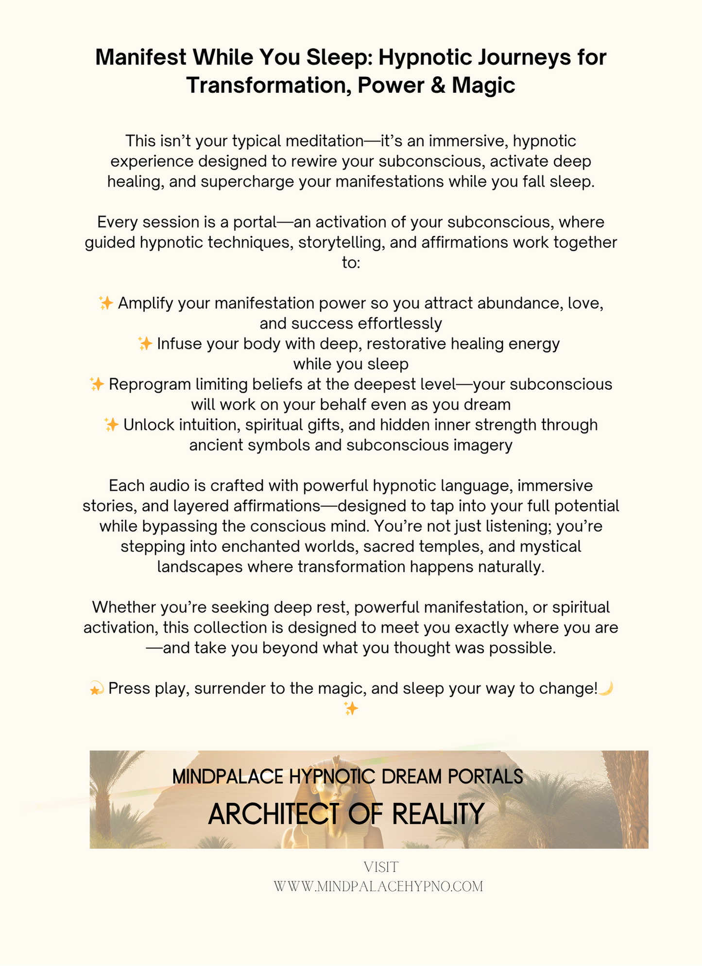 Dream Portals from MindPalace: Architect of Reality