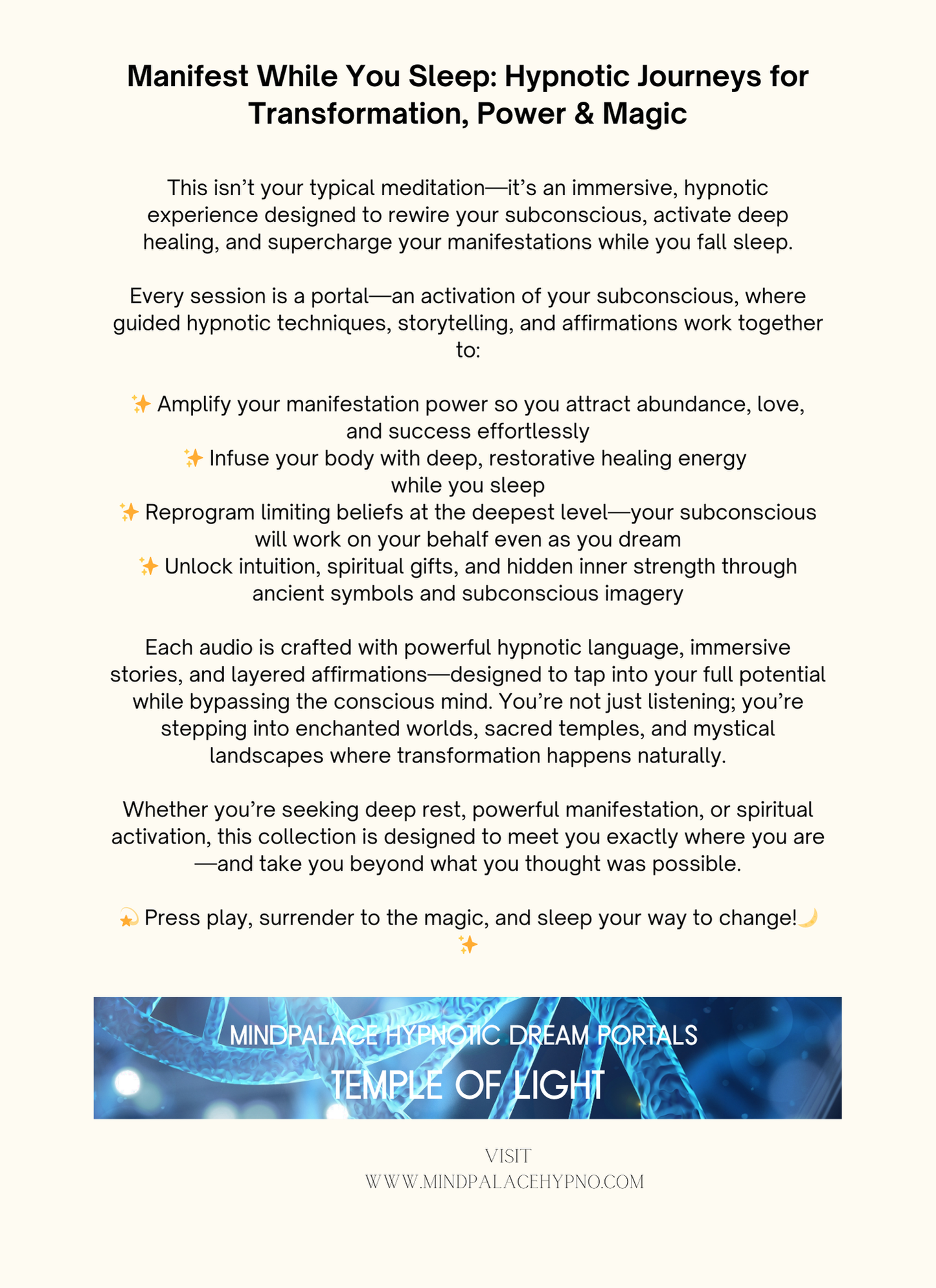 Dream Portals from MindPalace: Temple of Light